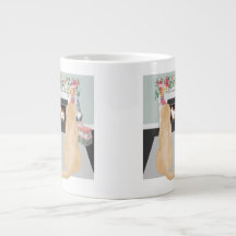 Gelbe Hunde in der Weihnachtsszene