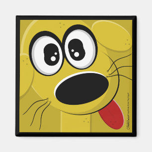Gelbe Hundegesicht Magnet