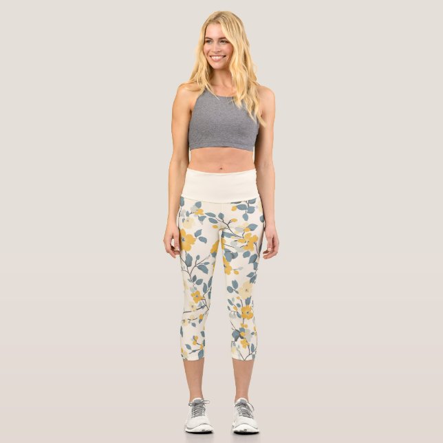 Gelbe Hütte Capri Leggings (Vorderseite)