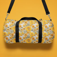 Gelbe Imitate bestickt mit floralen Mustern