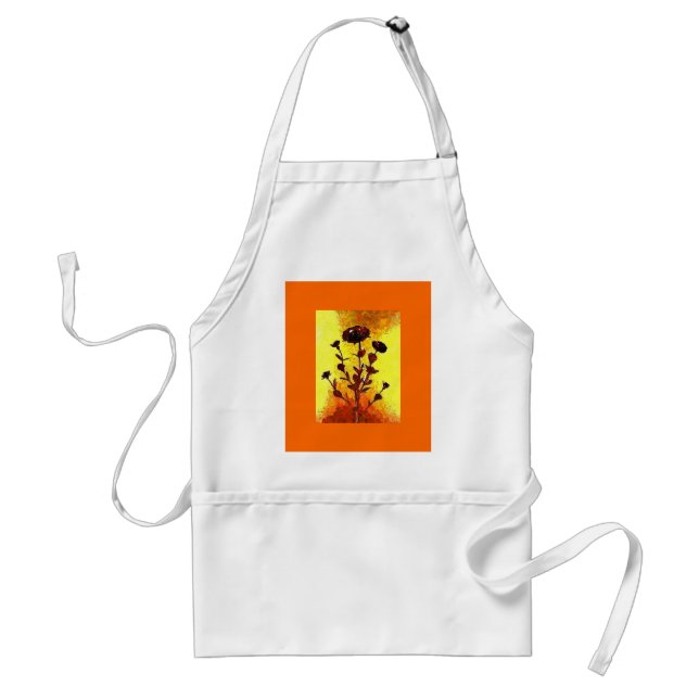 Gelbe Impressionistin Mittelalterliche Blume Kunst Schürze (Vorne)