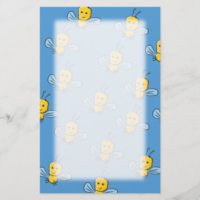 Gelbe Insekten Briefpapier (Vorderseite)