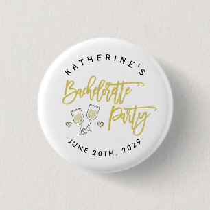 Gelbe Insel-Zitrus-Junggesellinnenparty-Anstecknad Button