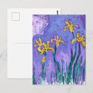 Gelbe Ire mit rosa Cloud   Claude Monet   Postkarte