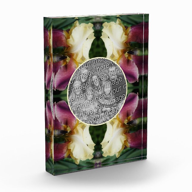 Gelbe Iris-Blume kreieren Fotoblock (Links)