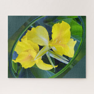Gelbe Iris-Blume Puzzle