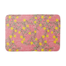 Gelbe Jasminblume Blume auf Korallenrosa