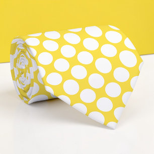 Gelbe Jumbo-Polka-Punkte individuelle Krawatte