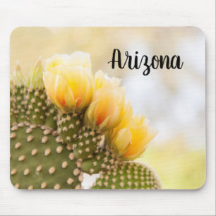 Gelbe Kakteen Blume während sie blühen, Arizona Mousepad