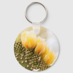 Gelbe Kakteen Blume während sie in Arizona blühen Schlüsselanhänger