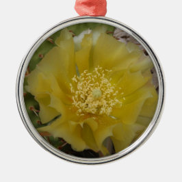 Gelbe Kakteen im Blut Ornament Aus Metall