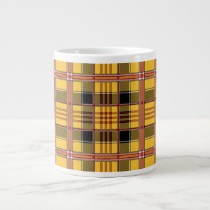 gelbe karierte Kaffeetasse Jumbo-Tasse