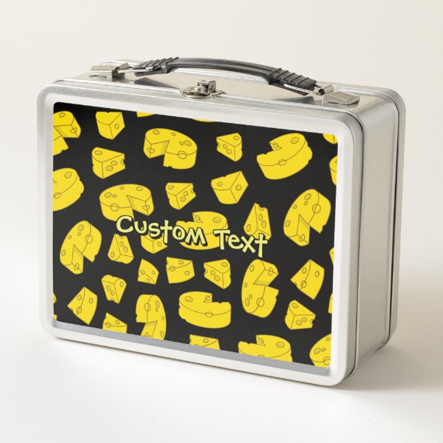 Gelbe Käse Muster Metal Lunch Box (Vorderseite)