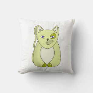 Gelbe Katze mit Naughty Smile Duvet Abdeckung Kissen