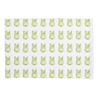 Gelbe Katze mit Naughty Smile Duvet Abdeckung Kissenbezug