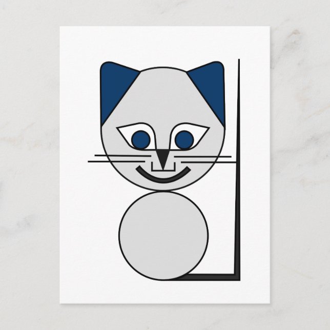 Gelbe Katze Postkarte (Vorderseite)
