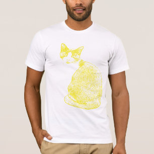 Gelbe Katze T-Shirt
