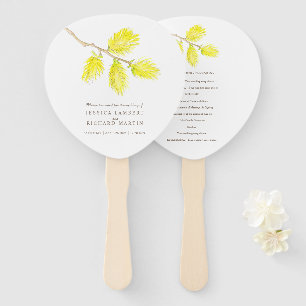 Gelbe Katzen Hochzeitsfans Fächer