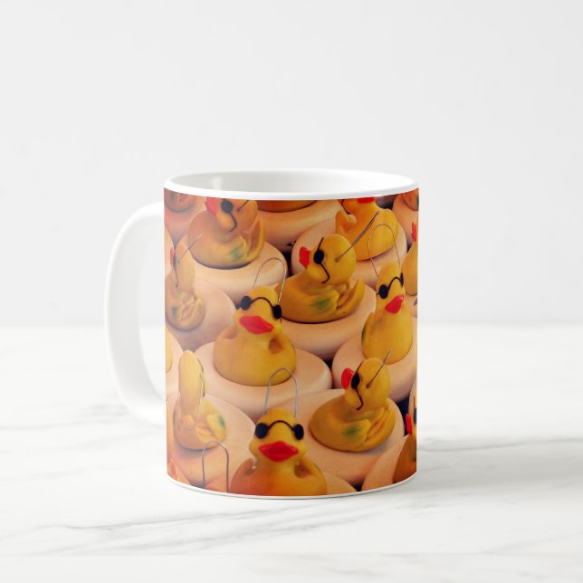 Gelbe Kautschukente Niedlich Kaffeetasse (Vorderseite Links)