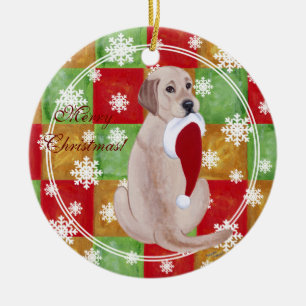 Gelbe Keramikornament