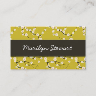 Gelbe Kirschblüten-Visitenkarten Visitenkarte
