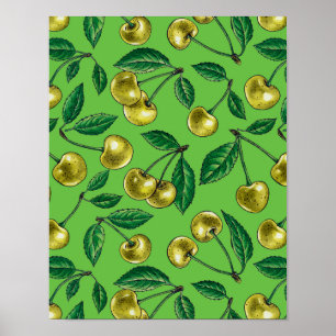 Gelbe Kirschen Poster