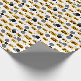 Gelbe "Klasse von" Hunde-Tag und Punktmuster-Wrap Geschenkpapier