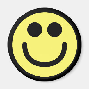 Gelbe klassische Gesichtshälfte Magnet