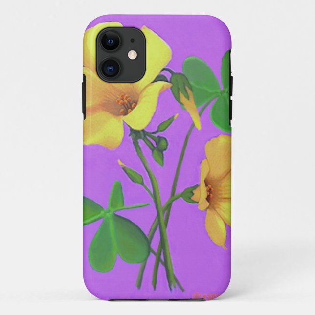 Gelbe Klee-Blume Case-Mate iPhone Hülle (Rückseite)
