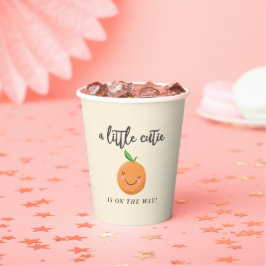 Gelbe kleine Süsse Geschlechtsneutrale Babydusche Pappbecher