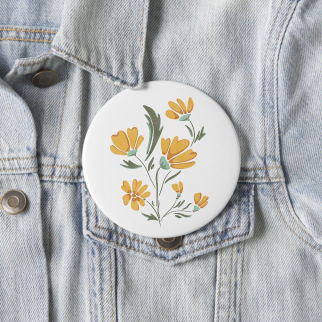 Gelbe Kosmos Blume Einfache Schönheit Button (Beispiel)