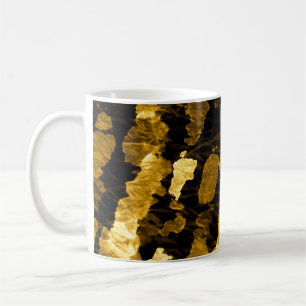 Gelbe Krawatte-Farbspritze, Aquarellmuster. Kaffeetasse