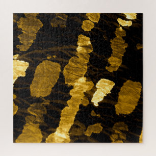 Gelbe Krawatte-Farbspritze, Aquarellmuster. Puzzle