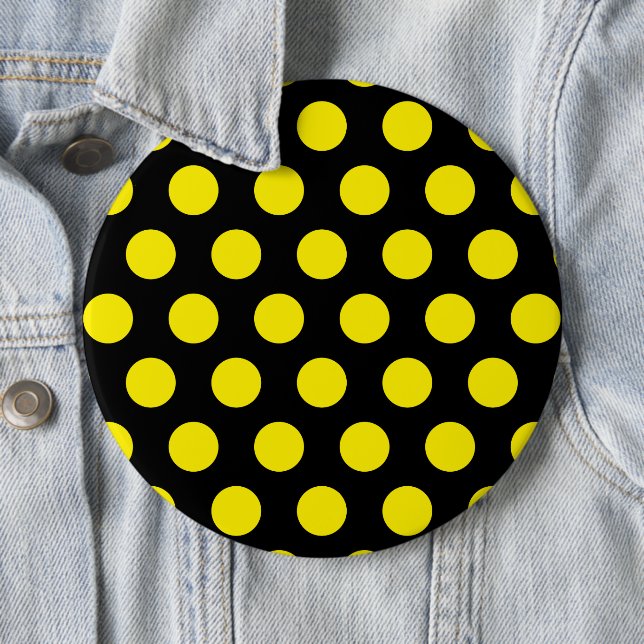 Gelbe Kreise auf schwarzem Hintergrund Button (Beispiel)