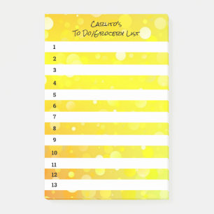 Gelbe Kreise schwarze Post-It-Notes Post-it Klebezettel