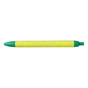 Gelbe Kreise und Loops Pen Kugelschreiber