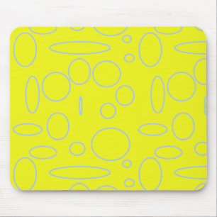 Gelbe Kreise und Schleifen Mousepad