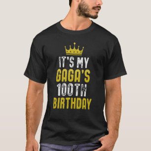 Gelbe Krone 100. Tag für GAGA von Enkel T-Shirt