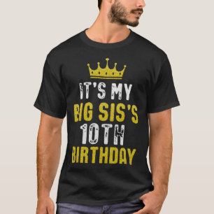 Gelbe Krone 10. Geburtstag für Schwester von Schwe T-Shirt