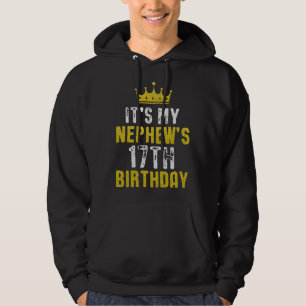 Gelbe Krone 17. Geburtstag für Neffen von Tante On Hoodie