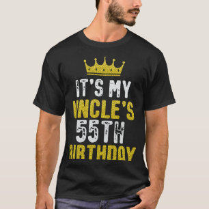 Gelbe Krone 55. Geburtstag für Onkel aus Nichte Ne T-Shirt