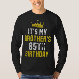 Gelbe Krone 85. Geburtstag für Bruder von Schweste T-Shirt
