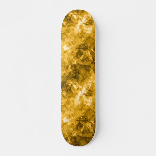 Gelbe Krummlinge Skateboard (Vorne)
