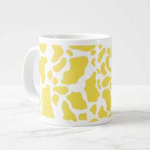 Gelbe Kuh-Spots Tierdruckmuster Jumbo-Tasse