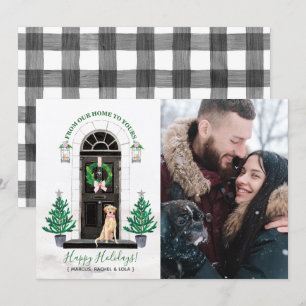 Gelbe Lab Labrador Retriever Feiertagskarte Einladung