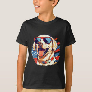 Gelbe Labrador 4. Juli Design Patriotic Pup Labrad T-Shirt