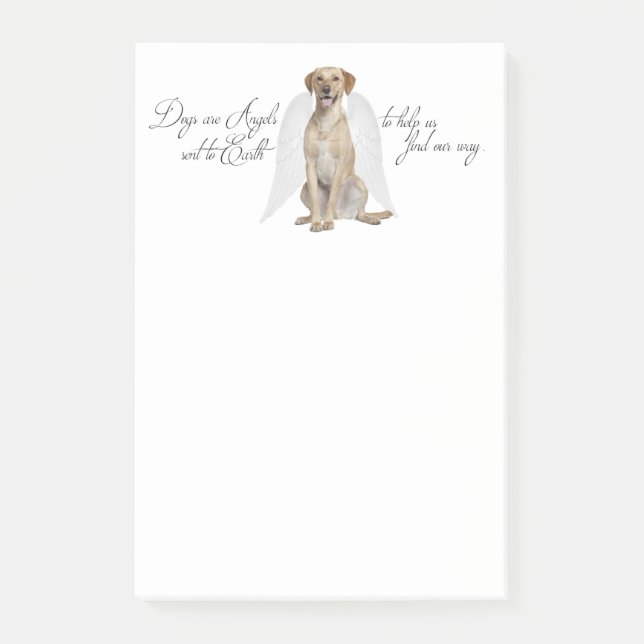 Gelbe Labrador Angel Post-it-Notizen Post-it Klebezettel (Vorderseite)