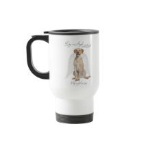 Gelbe Labrador Angel Travel Mug