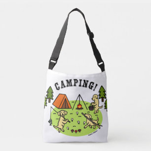 Gelbe Labrador-Camping Tragetaschen Mit Langen Trägern
