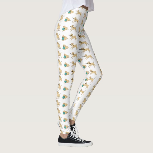 GELBE LABRADOR CARTOON 2 LEGGINGS (Rechts)